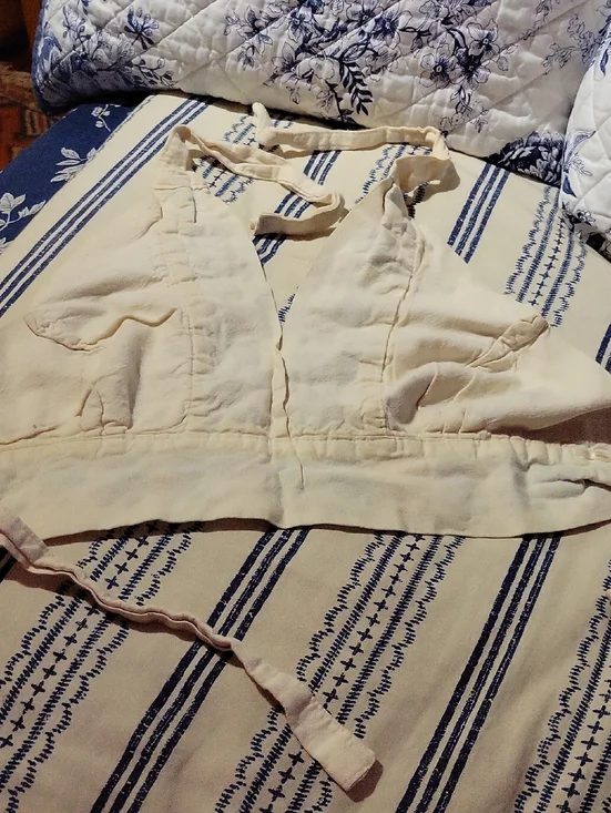 Boho Floral Embroidered Halter Bra Top With Darts, Adjustable Tie Neck And Back - Picture 3 of 6